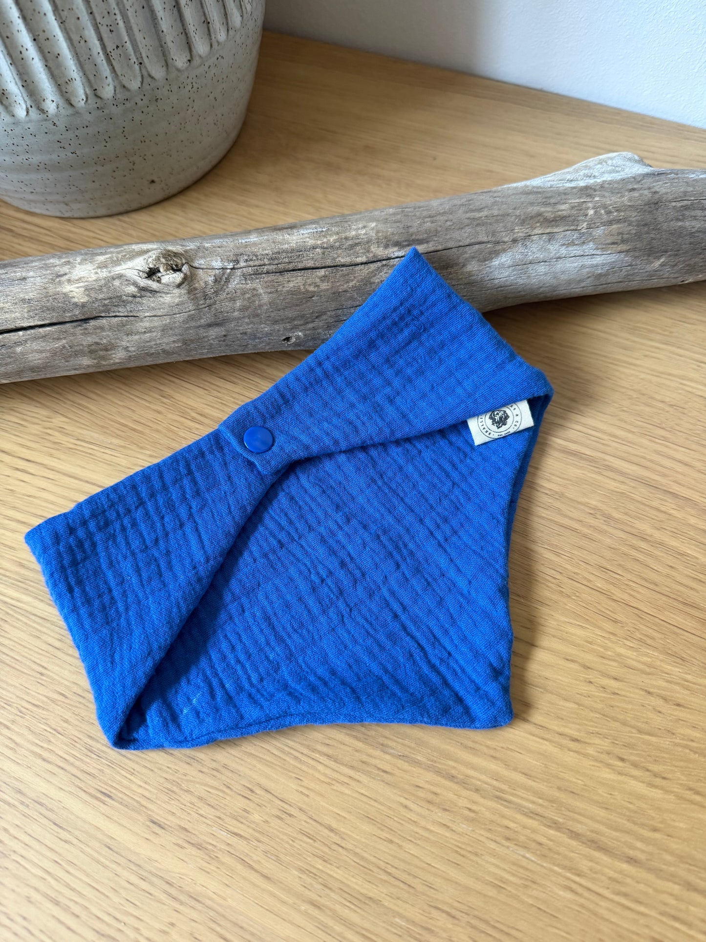 Musselinhalstuch königsblau 35 cm Halsumfang - Sofortkauf