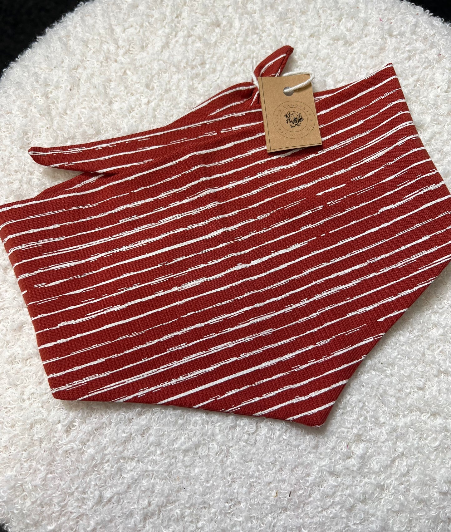 Jerseyhalstuch Stripes rostrot Gr. XS, S, M- Sofortkauf