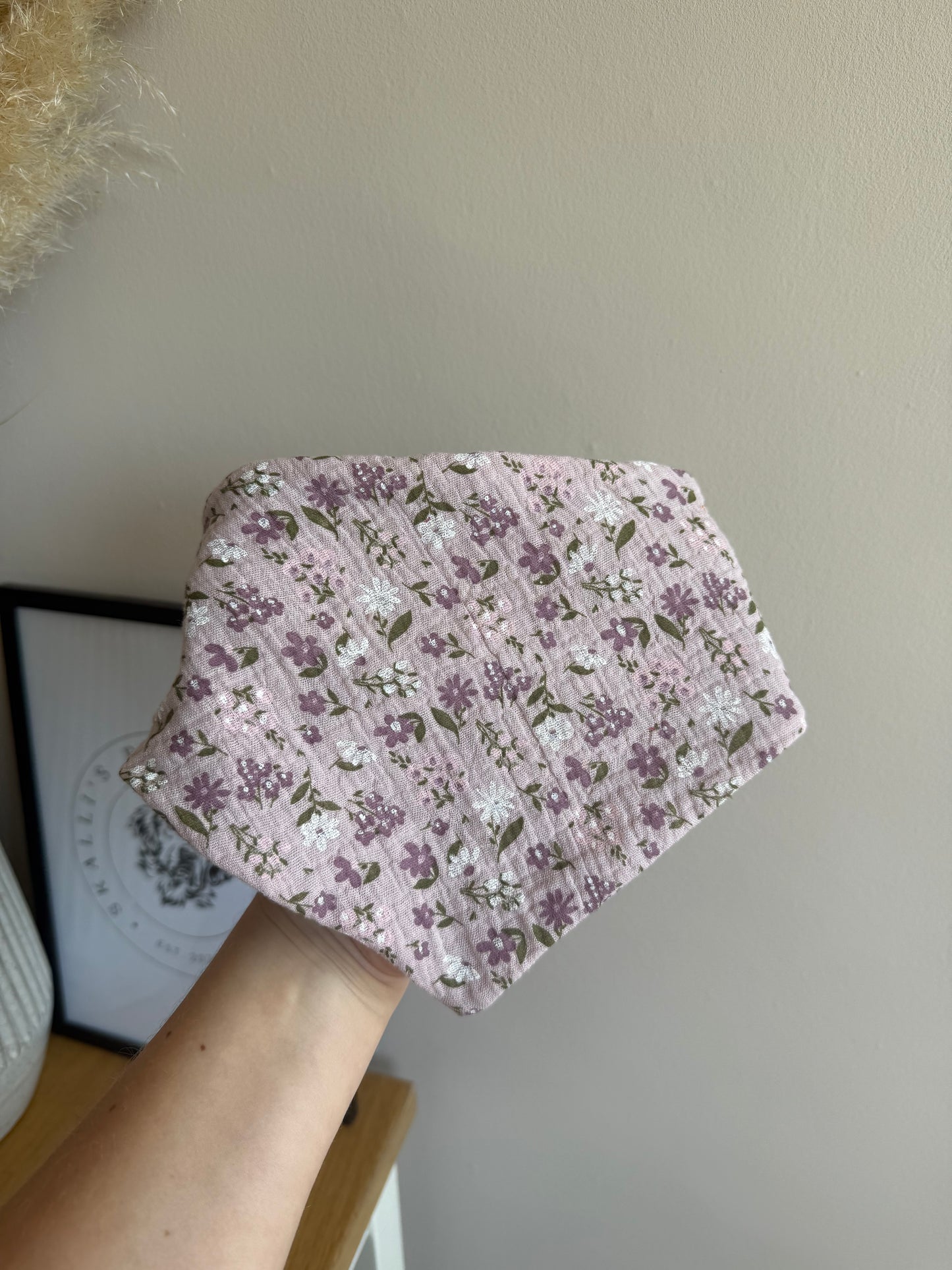 Altrosa Blumen x Waffel mauve - Sofortkauf