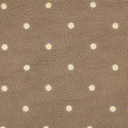 Teddykuscheldecke Taupe Flowers