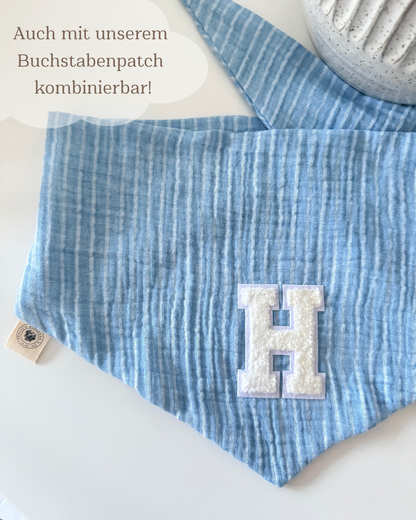 Musselin Hundehalstuch Blue Stripes