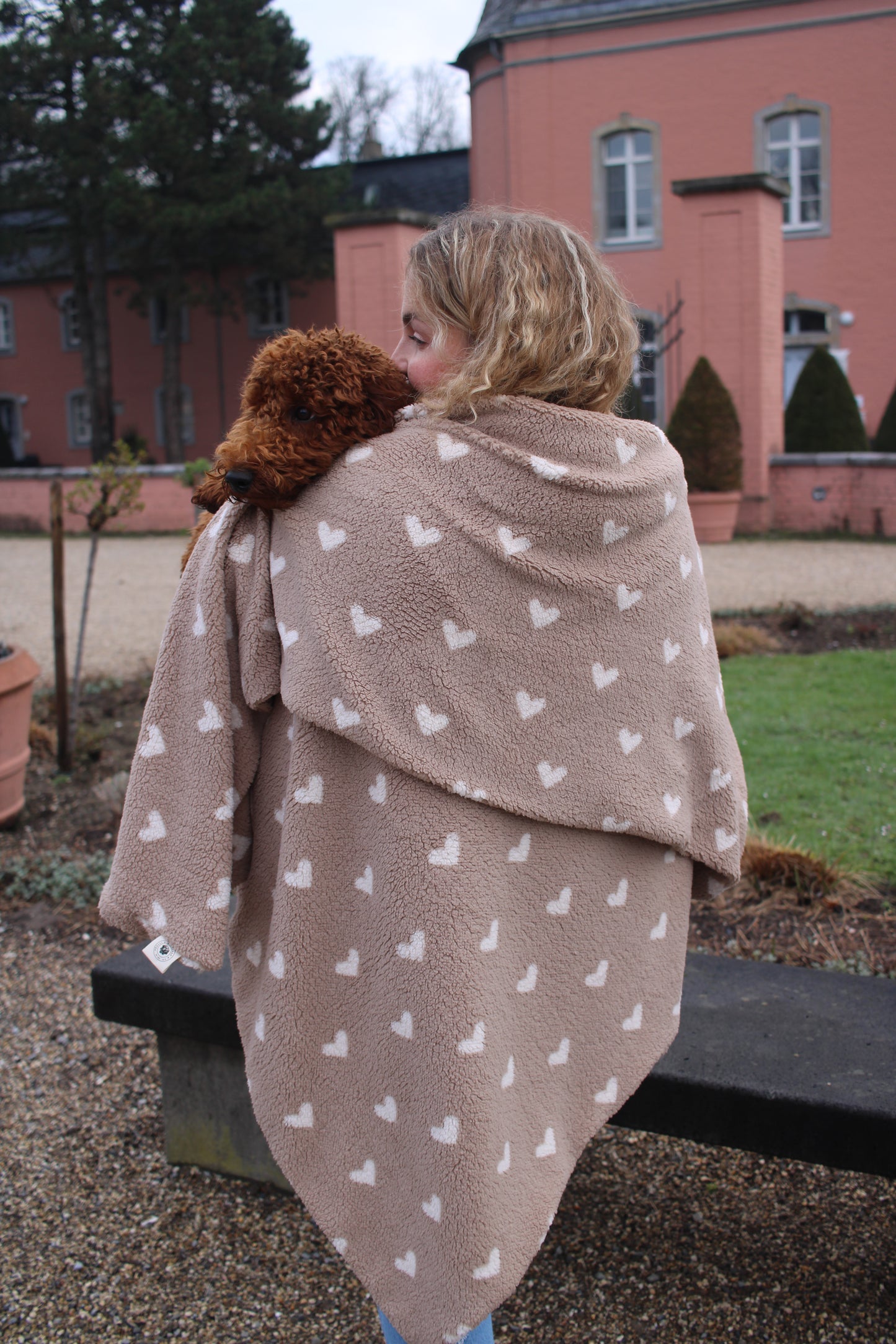 Teddykuscheldecke Herzchen