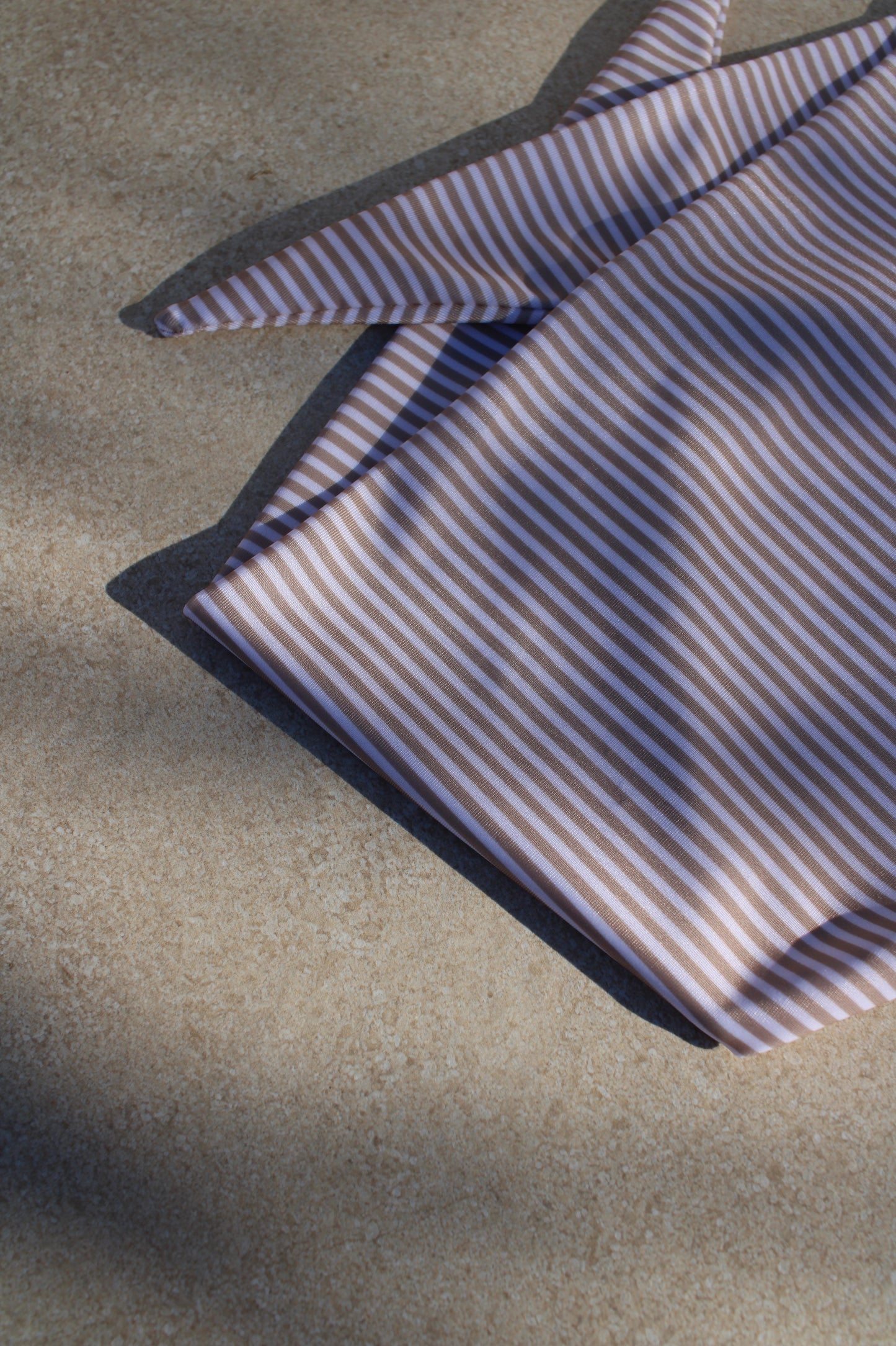 Badehalstuch Beige Stripes