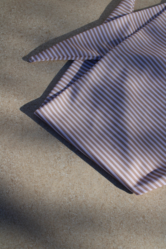 Badehalstuch Beige Stripes