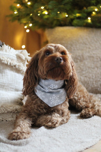 Musselinhalstuch Schneeflocken